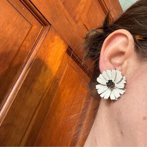Vintage White Floral Earrings